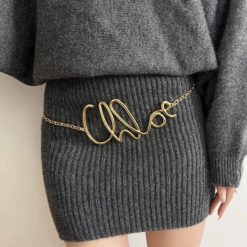 Body Chain Jewelry - 2025 New Retro Gold Letter Waist