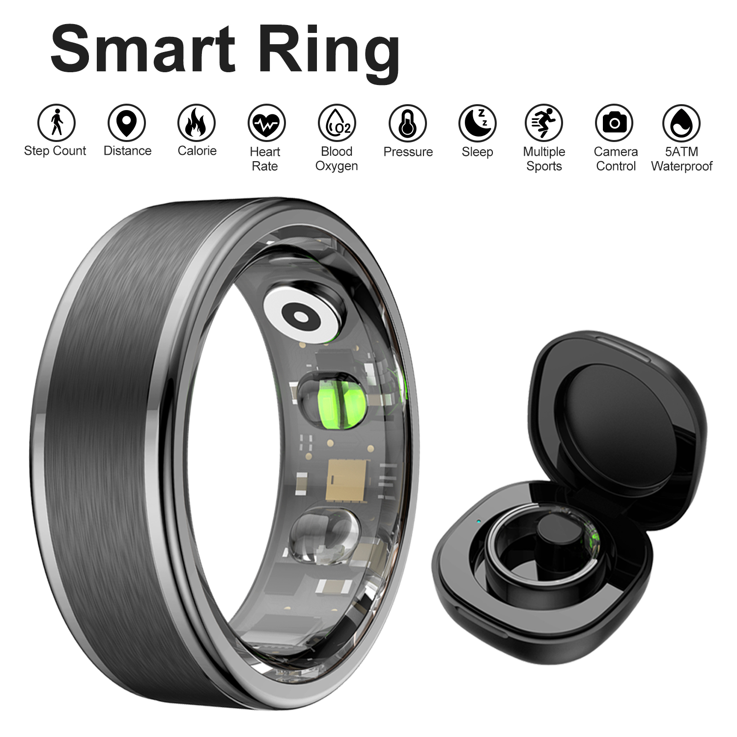 Daith Heart Ring - R03 Smart Ring Men Women With