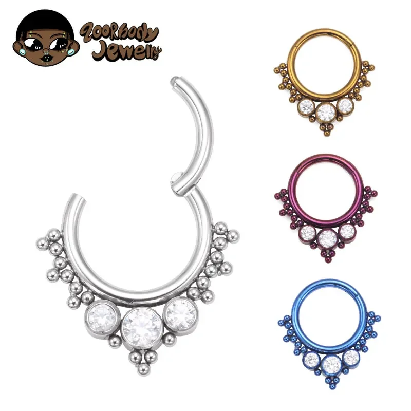 ASTM F136 Titanium Clicker Hig - Body Piercing Quality Jewelry avaliação e preço
