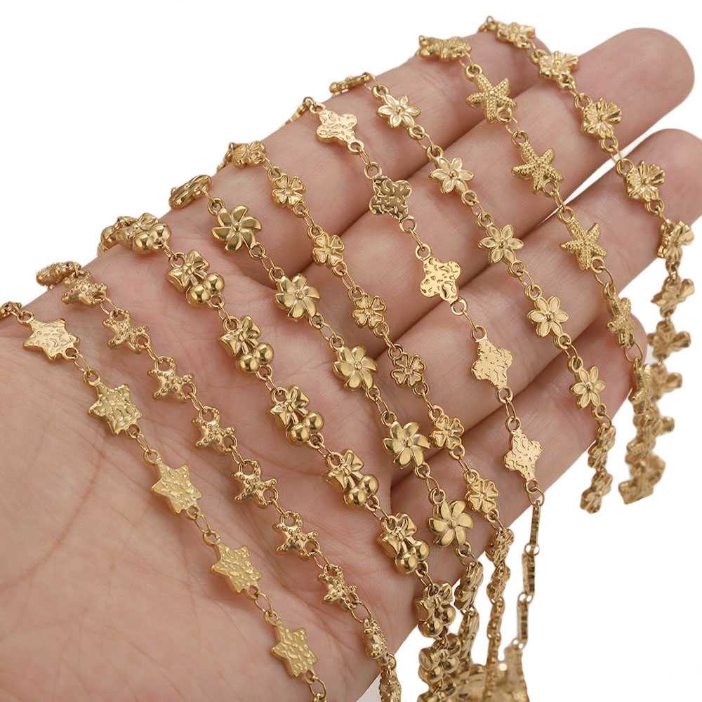 1Meter Stainless Steel Flower  - Body Chain Jewelry avaliação e preço