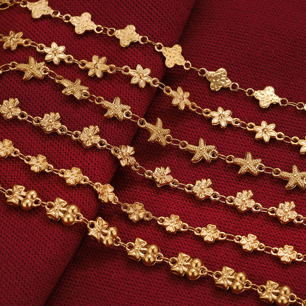 1Meter Stainless Steel Flower  - Body Chain Jewelry avaliação e preço