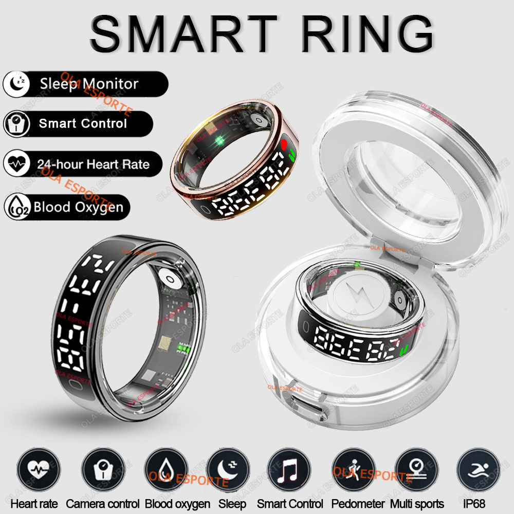 R13 Smart Ring with Display Sc - Daith Heart Ring avaliação e preço