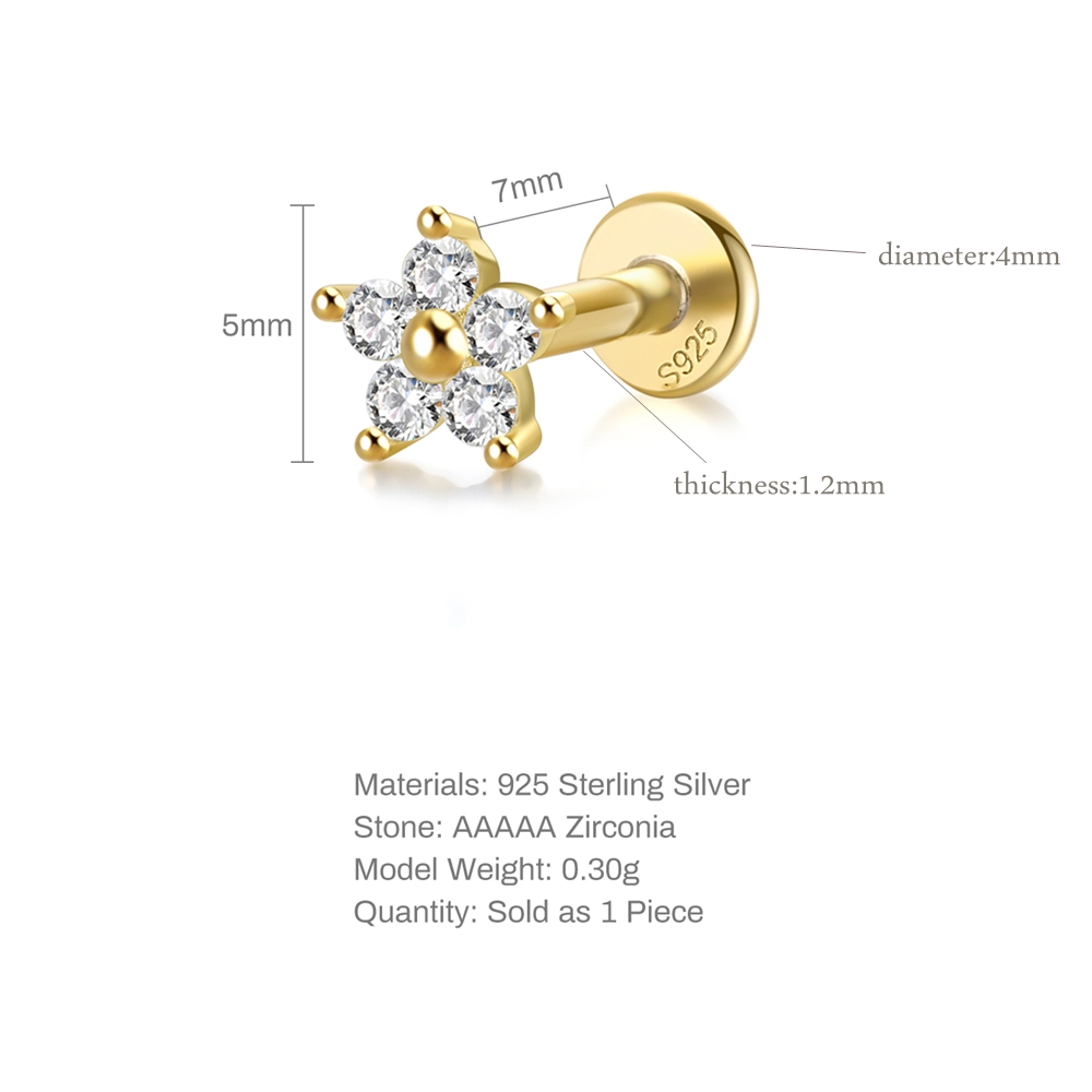 Aide 925 Sterling Silver Zirco - Helix Cartilage Ring avaliação e preço