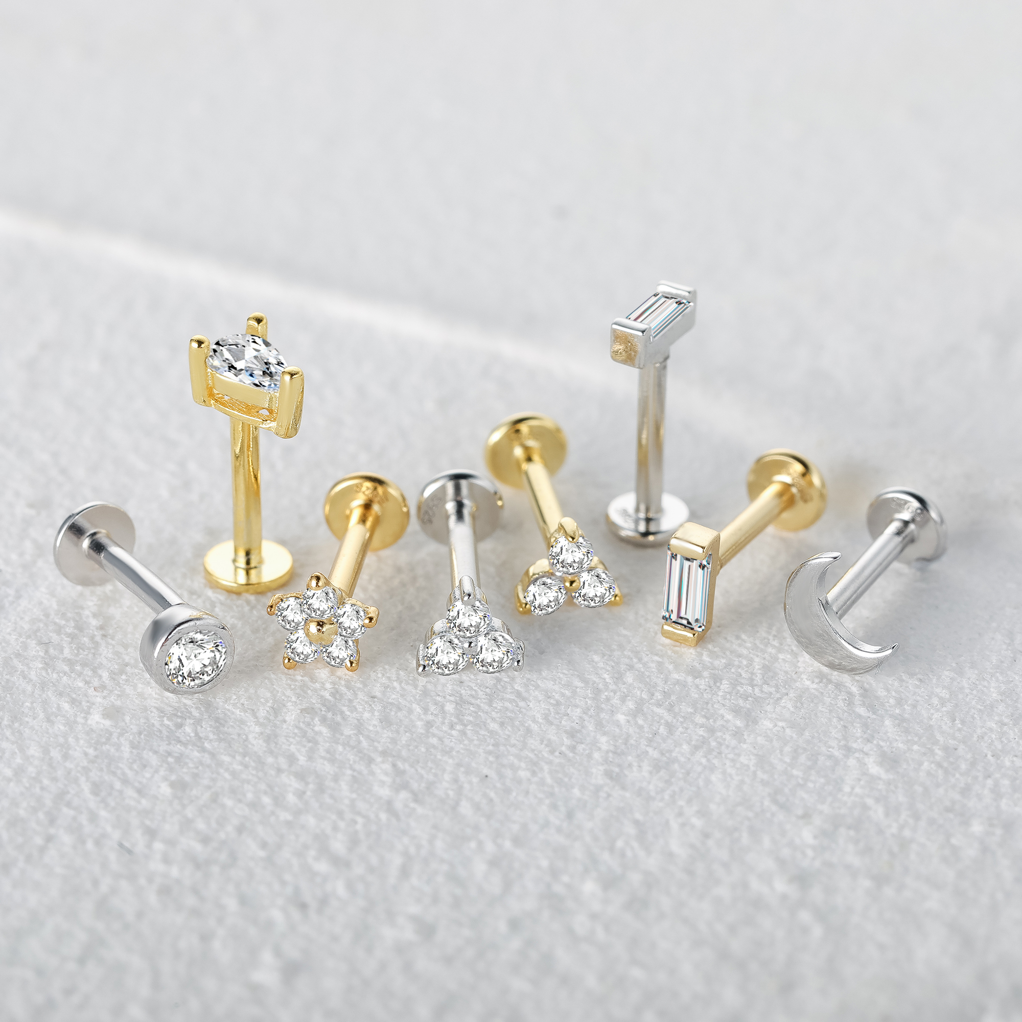 Aide 925 Sterling Silver Zirco - Helix Cartilage Ring avaliação e preço
