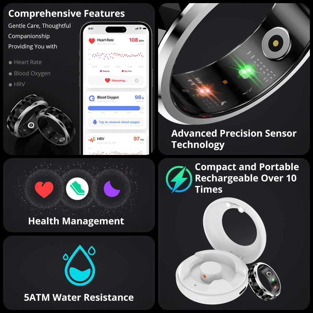 2024 COLMI R11 Smart Ring, Fid - Daith Heart Ring avaliação e preço