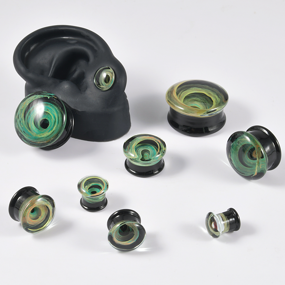 Pair Quality Glass Vortex Ear  - Body Jewelry Quality avaliação e preço