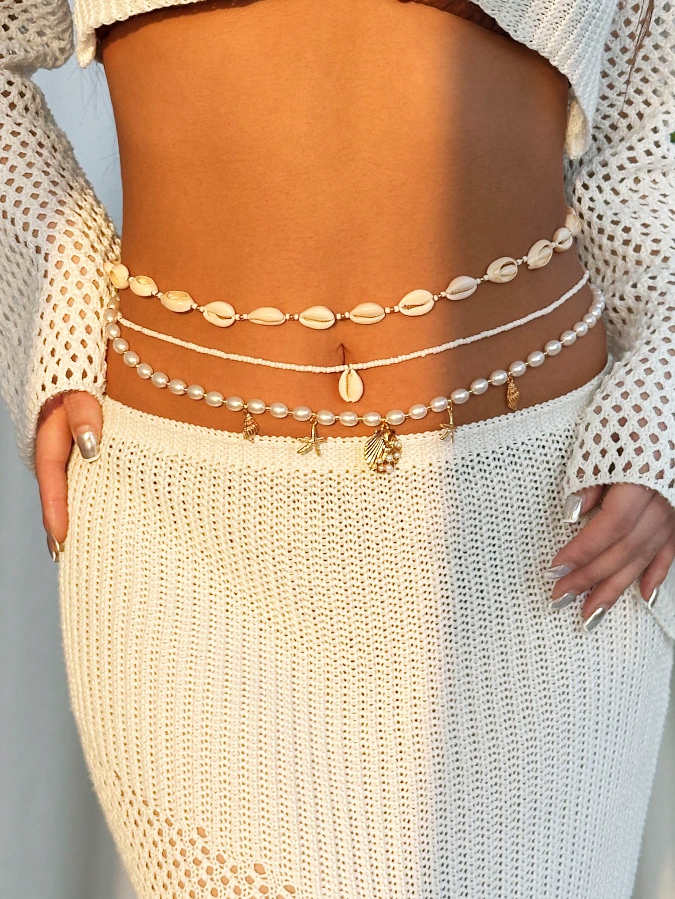3pcs Multilayer Bohemian Beach - Body Chain Jewelry avaliação e preço