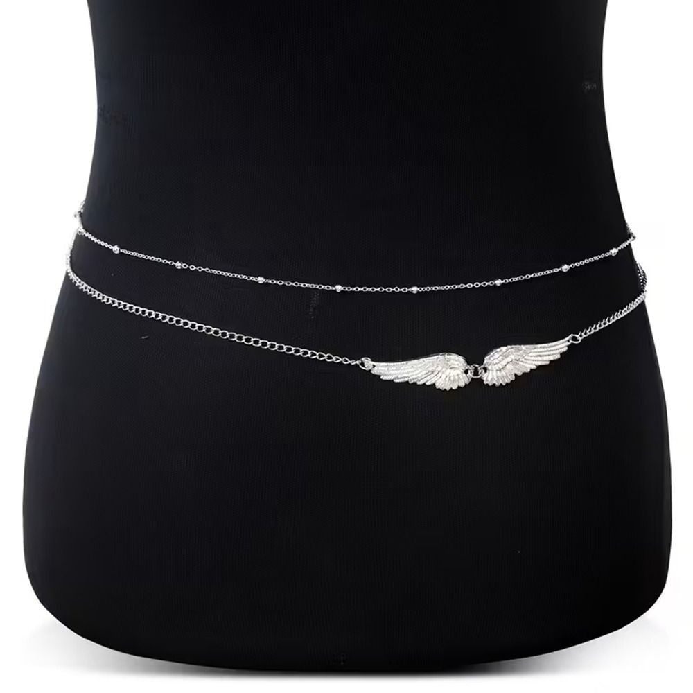 Gift Elegant Double Layer Wing - Body Jewelry Charms avaliação e preço
