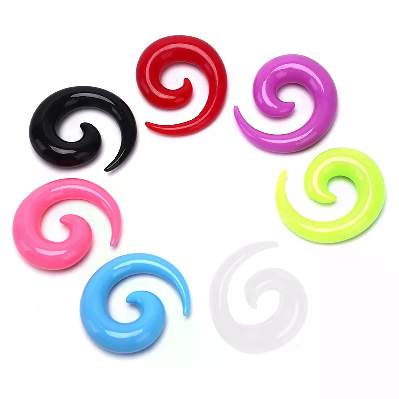 16PCS /set Spiral Taper Flesh  - Body Jewelry Quality avaliação e preço