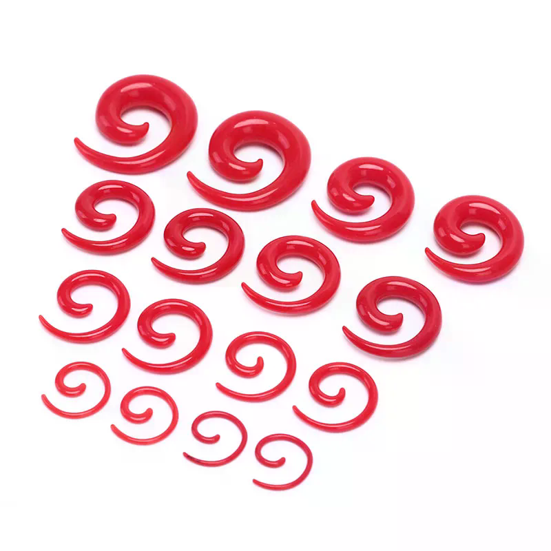 16PCS /set Spiral Taper Flesh  - Body Jewelry Quality avaliação e preço