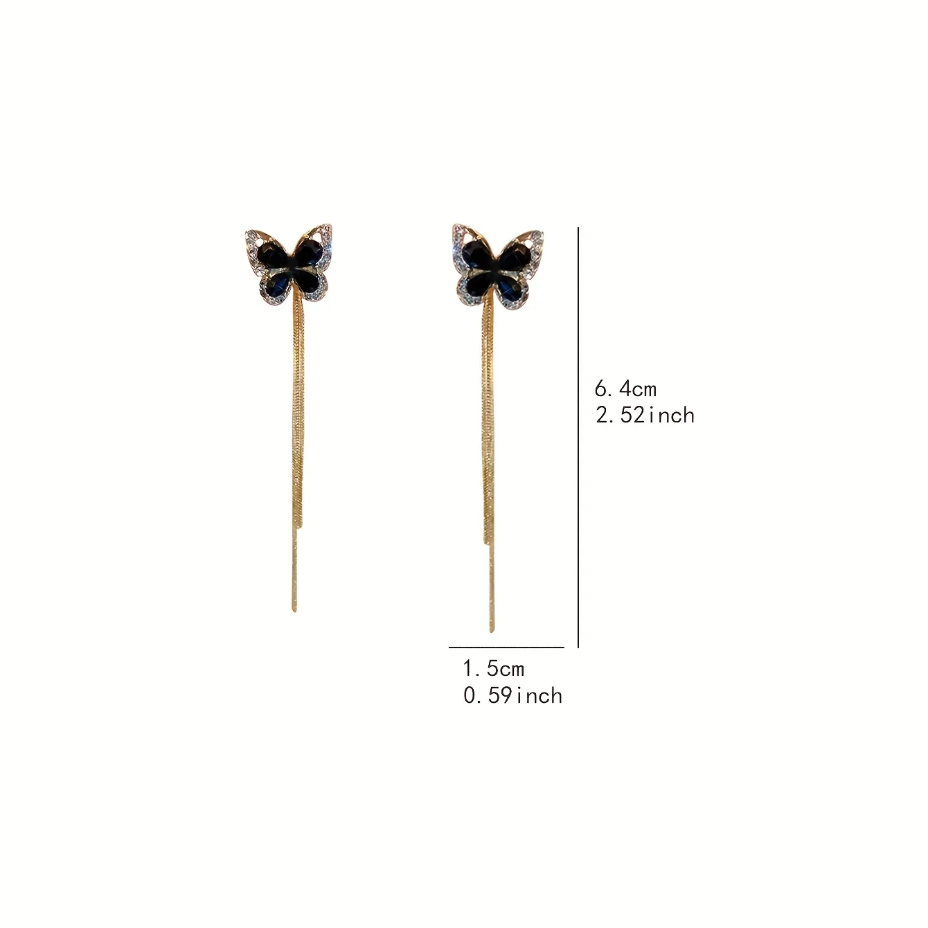 [NEW] A 2pcs, black butterfly  - Body Jewelry Quality avaliação e preço