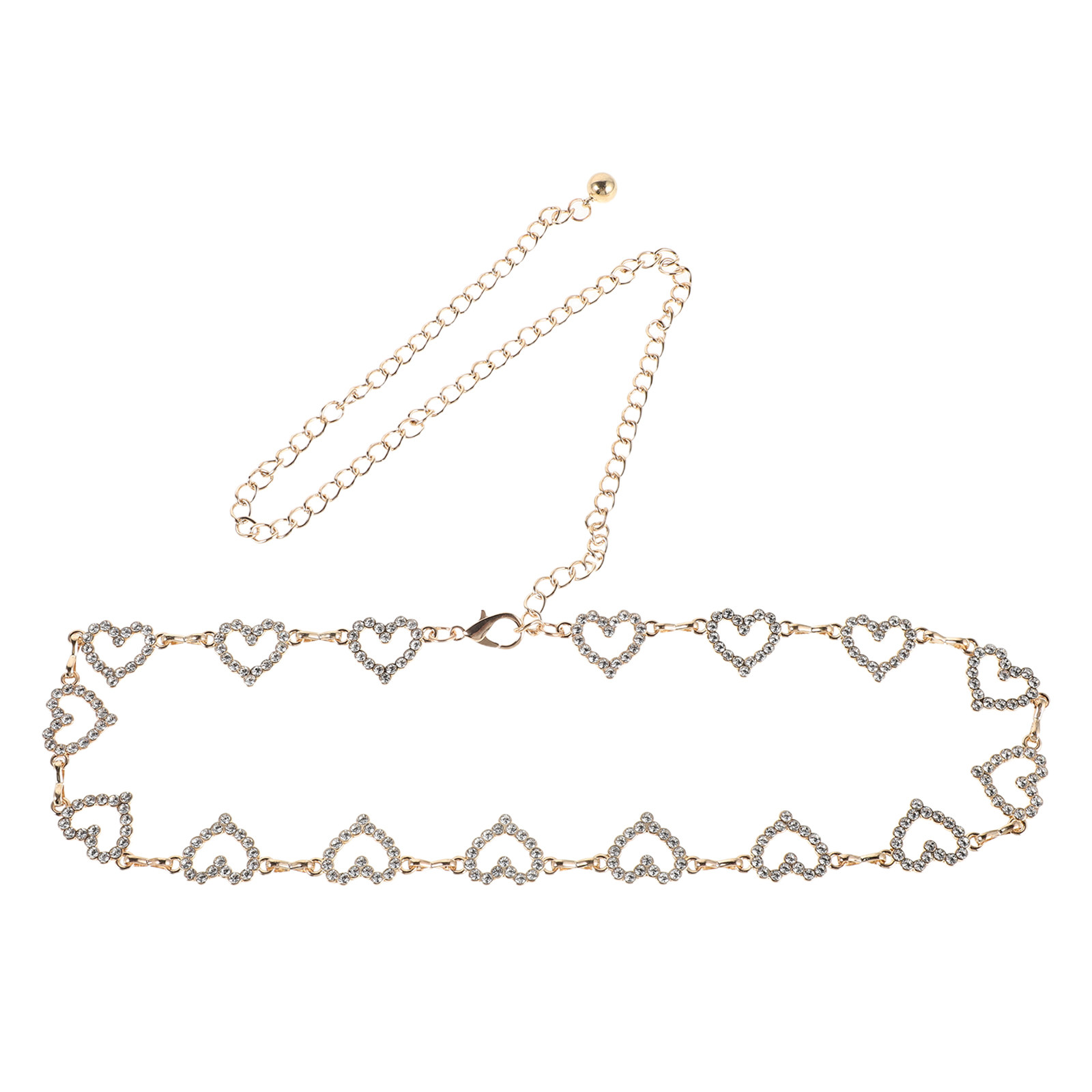 Women Heart Rhinestone Waist C - Body Chain Jewelry avaliação e preço