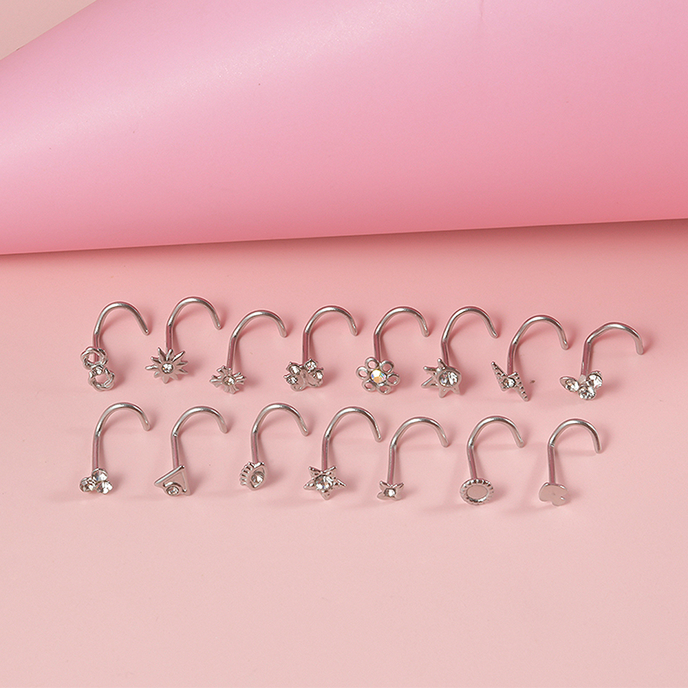 1-15PCS Stainless Steel Nose S - Body Jewelry Etc avaliação e preço