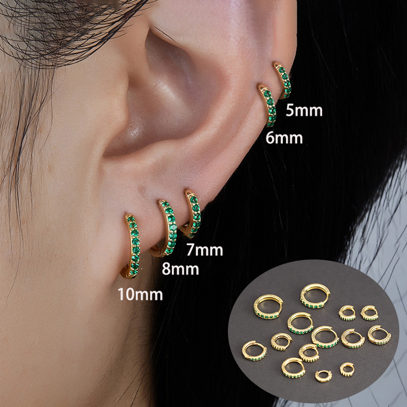 1 Pair Green Little Huggies St - Helix Cartilage Ring avaliação e preço