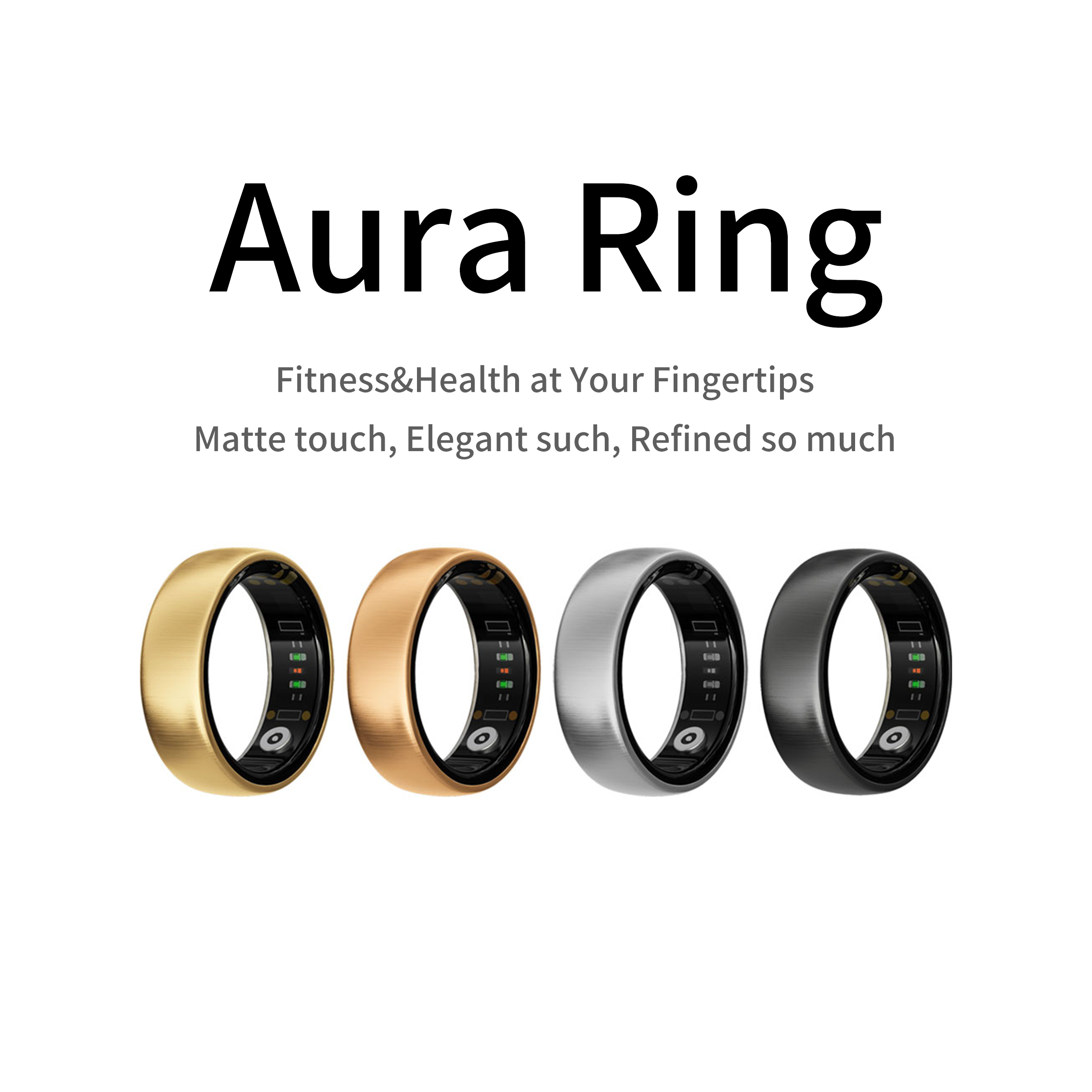 AURA Matt Smart Ring Fitness S - Daith Heart Ring avaliação e preço