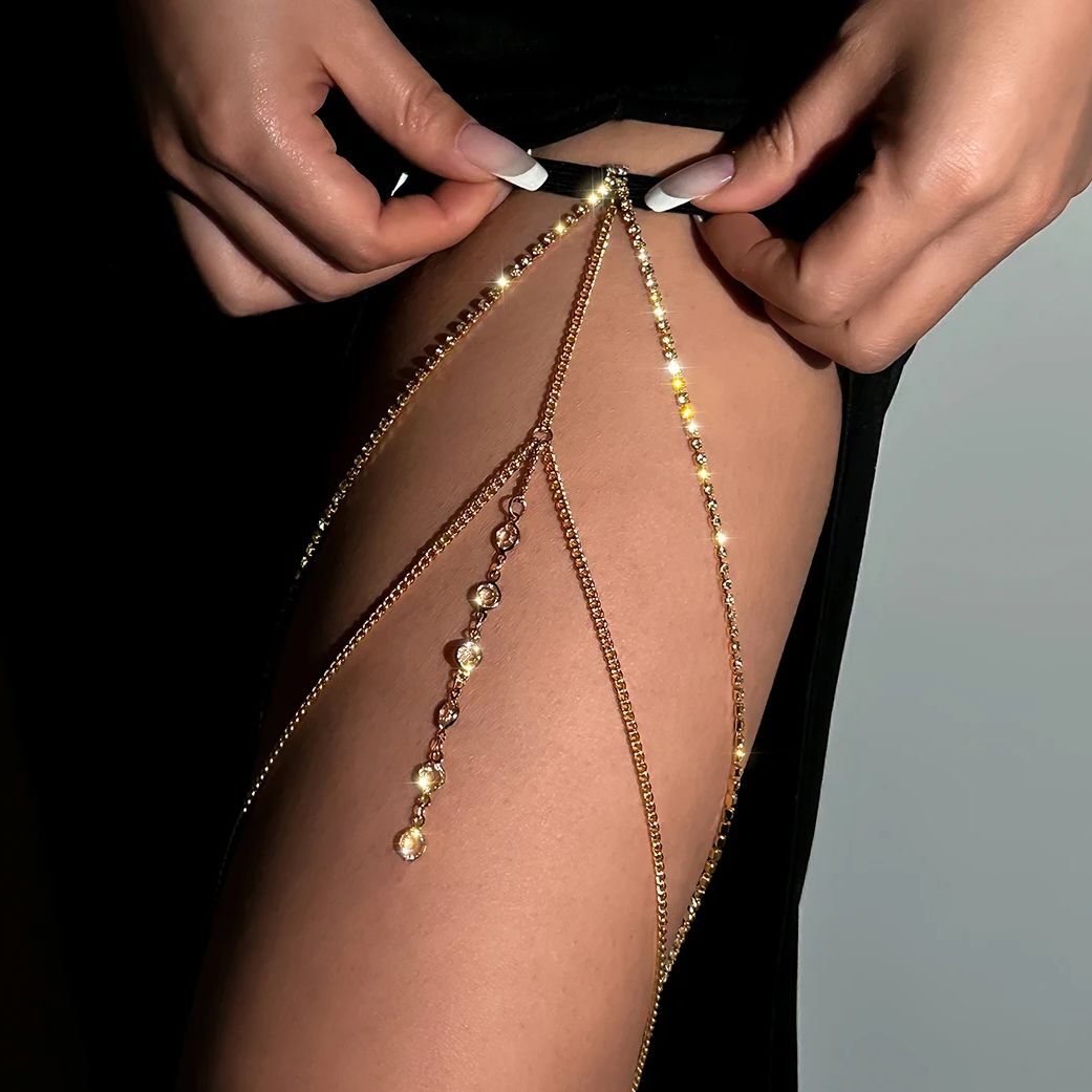 Sexy Shiny Crystal Multilayer  - Body Jewelry Charms avaliação e preço
