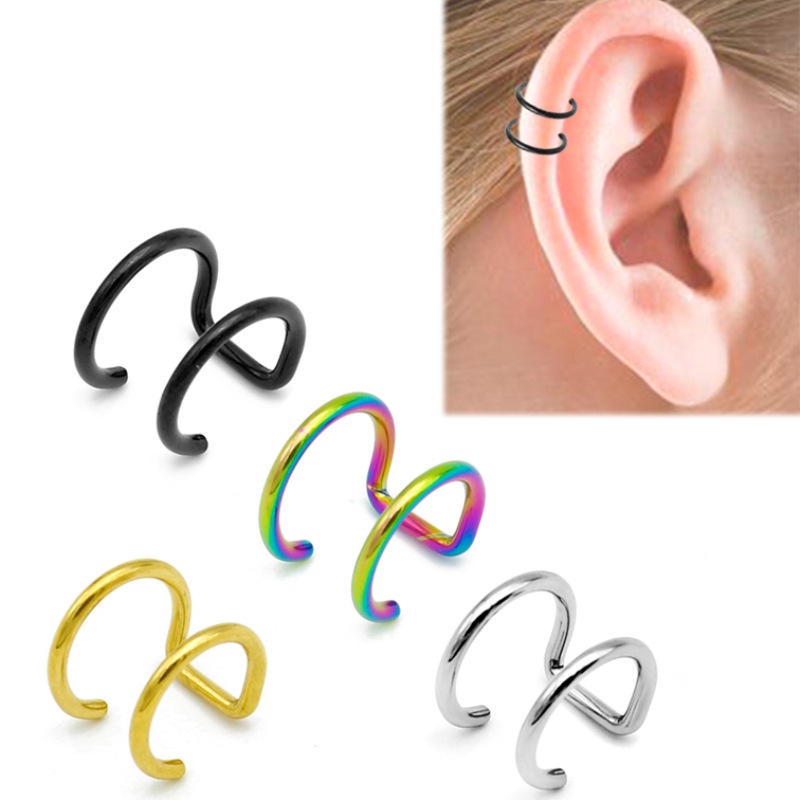 2Pcs 316L Stainless Steel Clip - Helix Cartilage Ring avaliação e preço