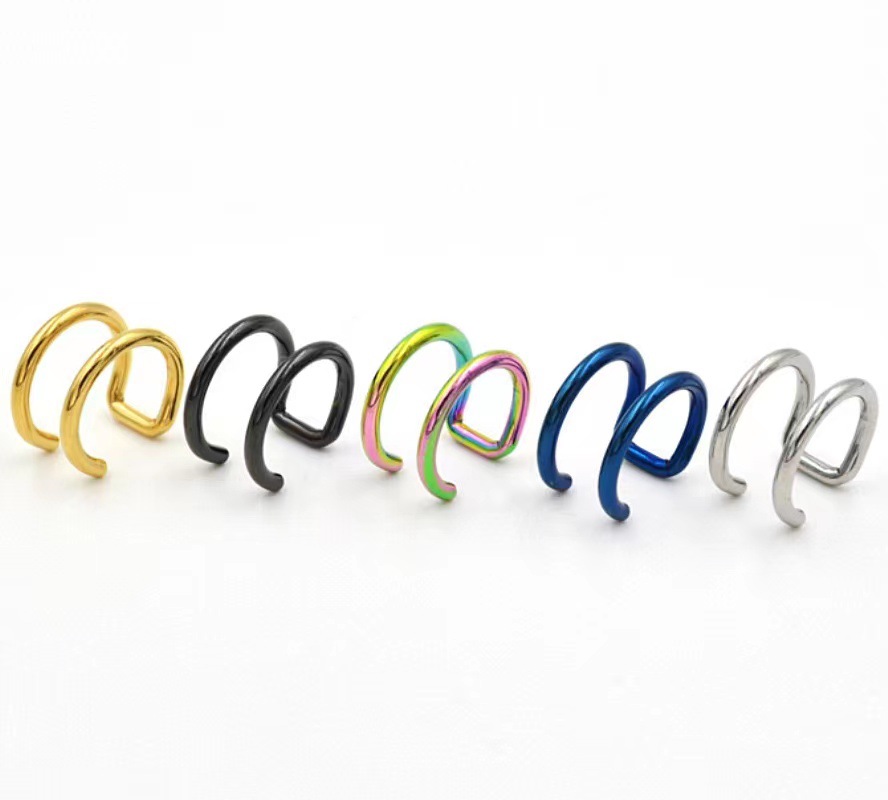 2Pcs 316L Stainless Steel Clip - Helix Cartilage Ring avaliação e preço