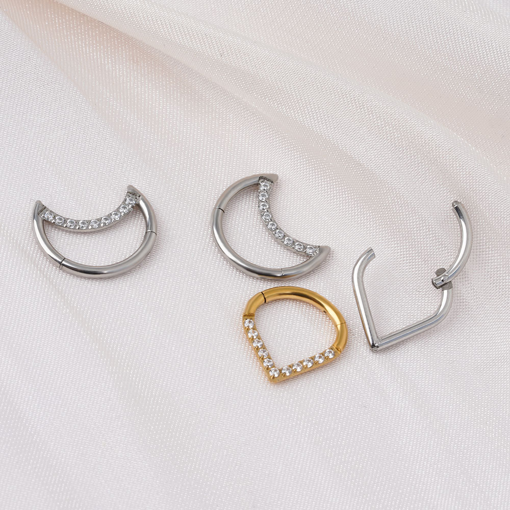 F136 Titanium Hinged Tear Drop - Helix Cartilage Ring avaliação e preço