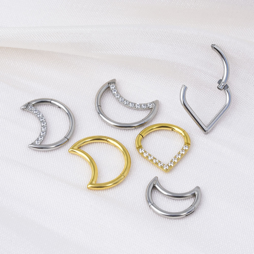 F136 Titanium Hinged Tear Drop - Helix Cartilage Ring avaliação e preço