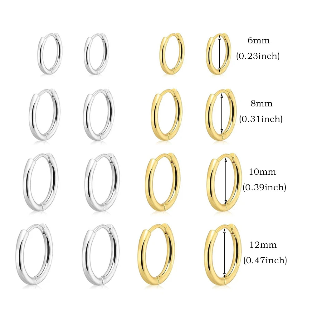 4Pairs/4Pcs Stainless Steel Ci - Helix Cartilage Ring avaliação e preço