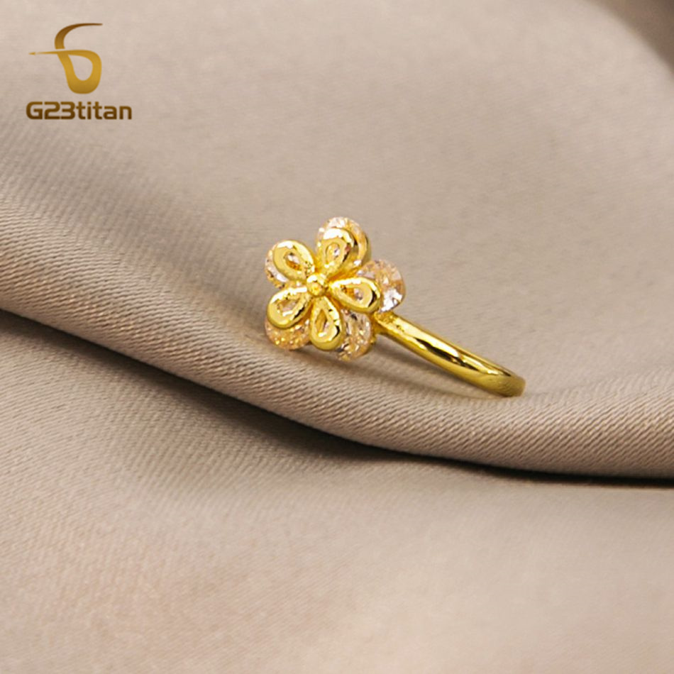 1pc Inlaid Zircon Flower Coppe - Helix Cartilage Ring avaliação e preço