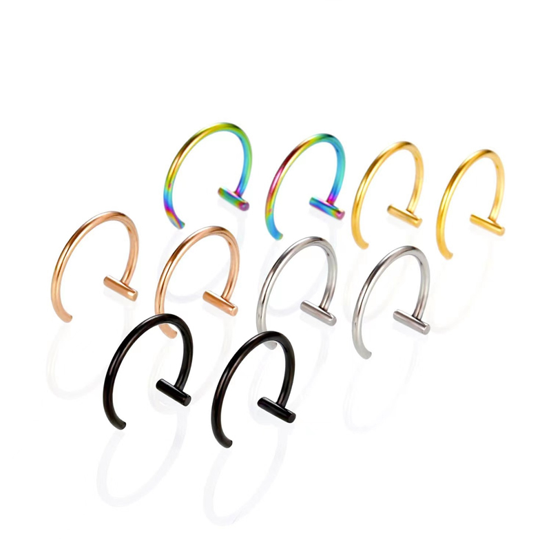 18G Surgical Steel Lip Ring Ha - Helix Cartilage Ring avaliação e preço