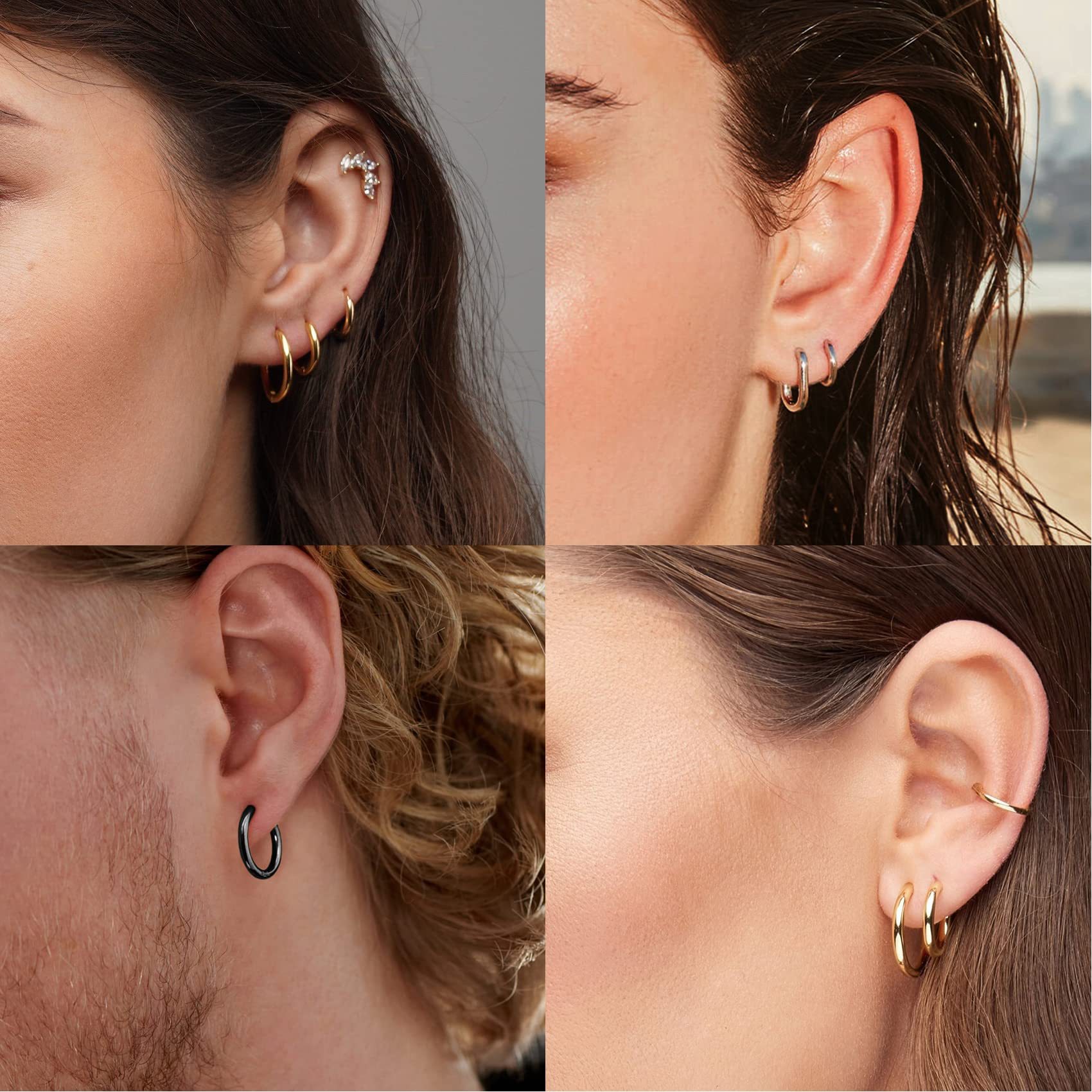 9/11/13/15/20/25mm Solid Silve - Helix Cartilage Ring avaliação e preço