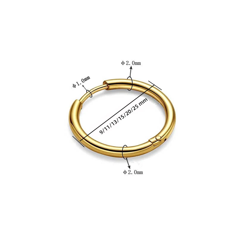 Gold Color 18K Round Circle St - Helix Cartilage Ring avaliação e preço