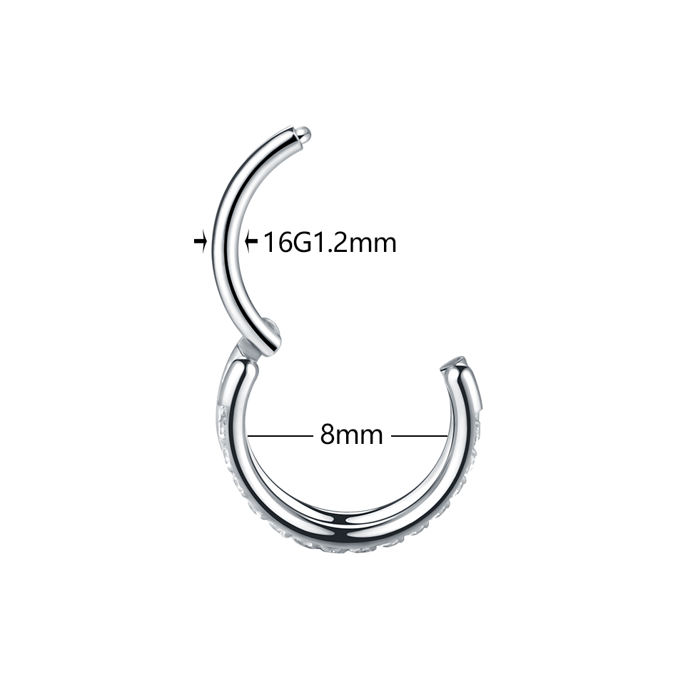 1pc Titanium Cartilage Hoop Ea - Helix Cartilage Ring avaliação e preço