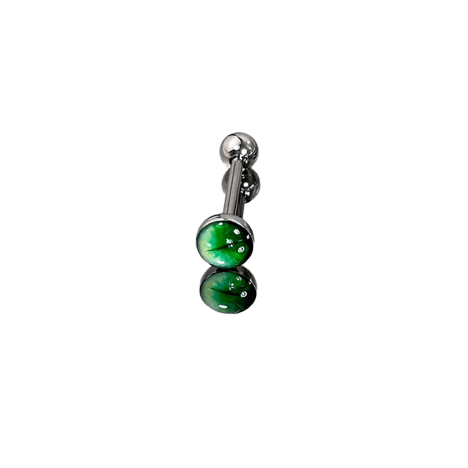 1Pc High-Quality Trendy Green  - Body Jewelry Quality avaliação e preço