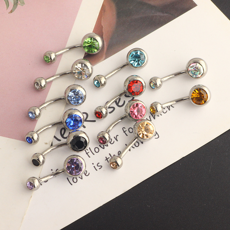 G23 Titanium Double Gem belly  - Body Piercing Quality Jewelry avaliação e preço