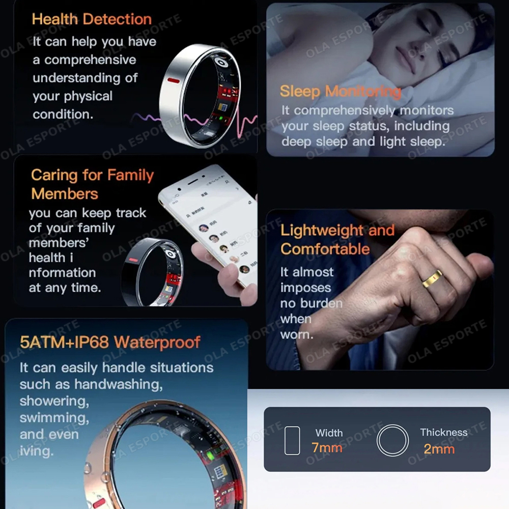 2026 Outdoor Sports Smart Ring - Daith Heart Ring avaliação e preço