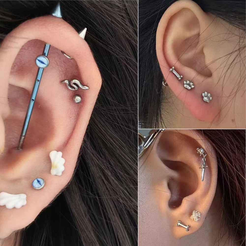 2/1Pcs G23 Solid Titanium Thre - Body Jewelry Etc avaliação e preço
