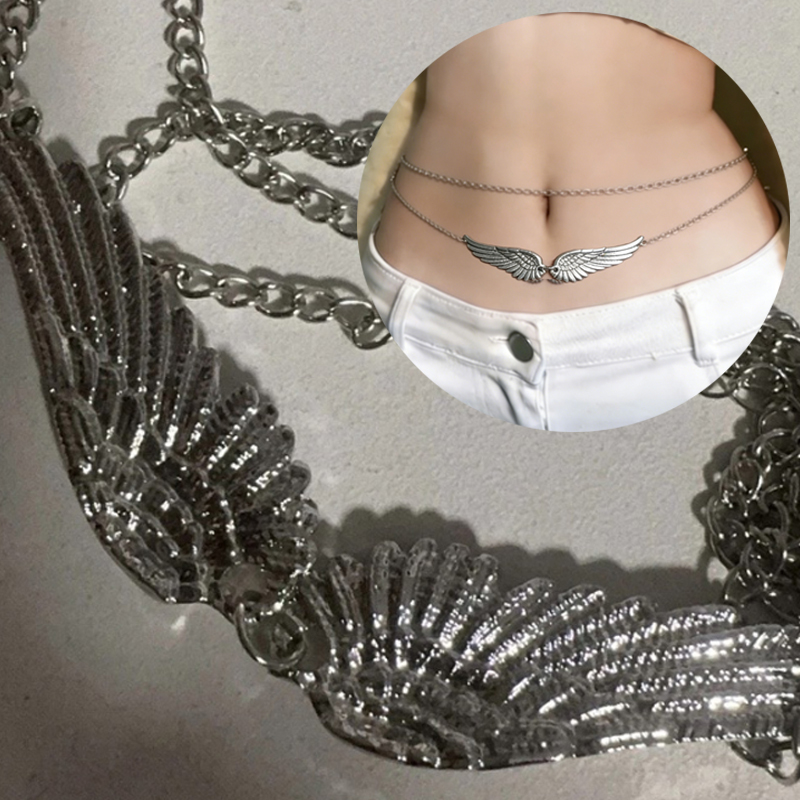 Double Layer Wings Angel Waist - Body Jewelry Charms avaliação e preço