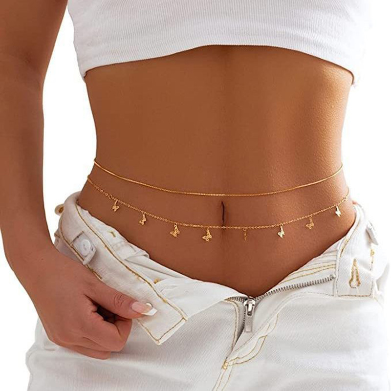 Fashion Simple Double Layer Be - Body Chain Jewelry avaliação e preço