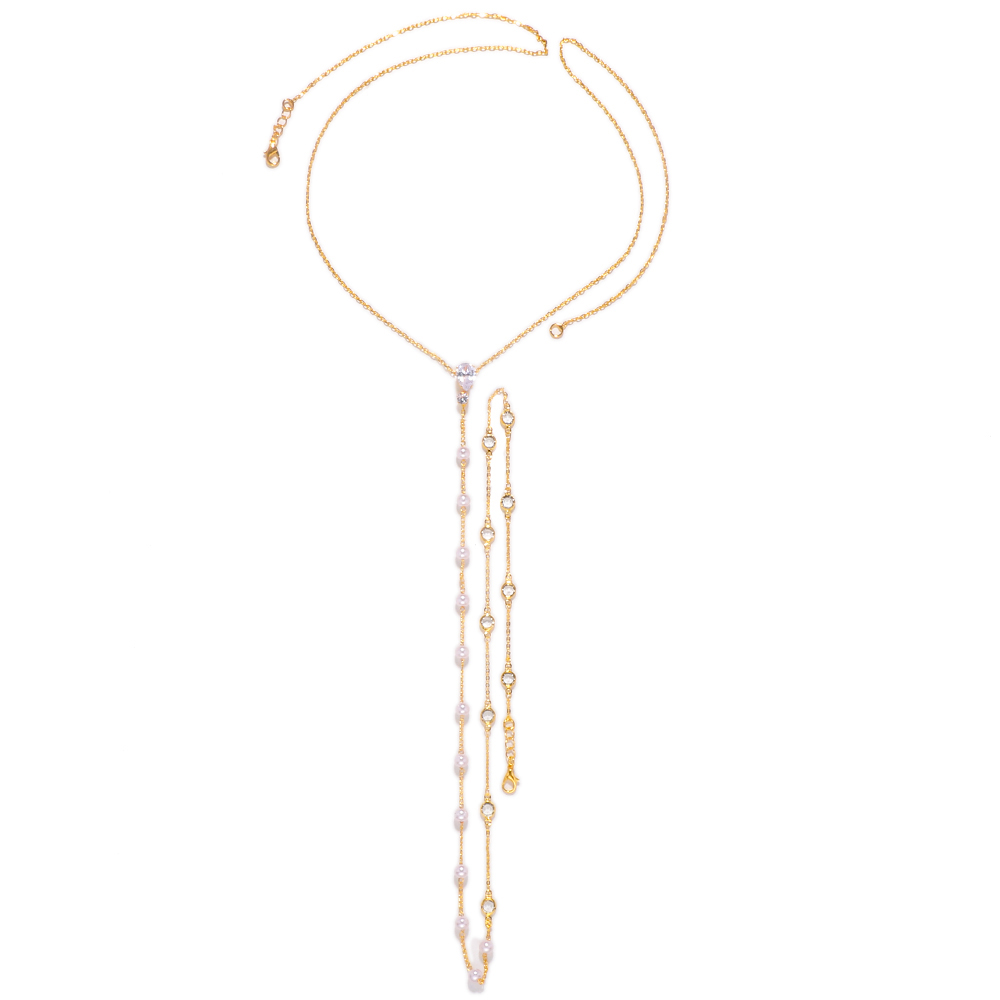 Fashion Bridal Back Chain Jewe - Body Jewelry Charms avaliação e preço