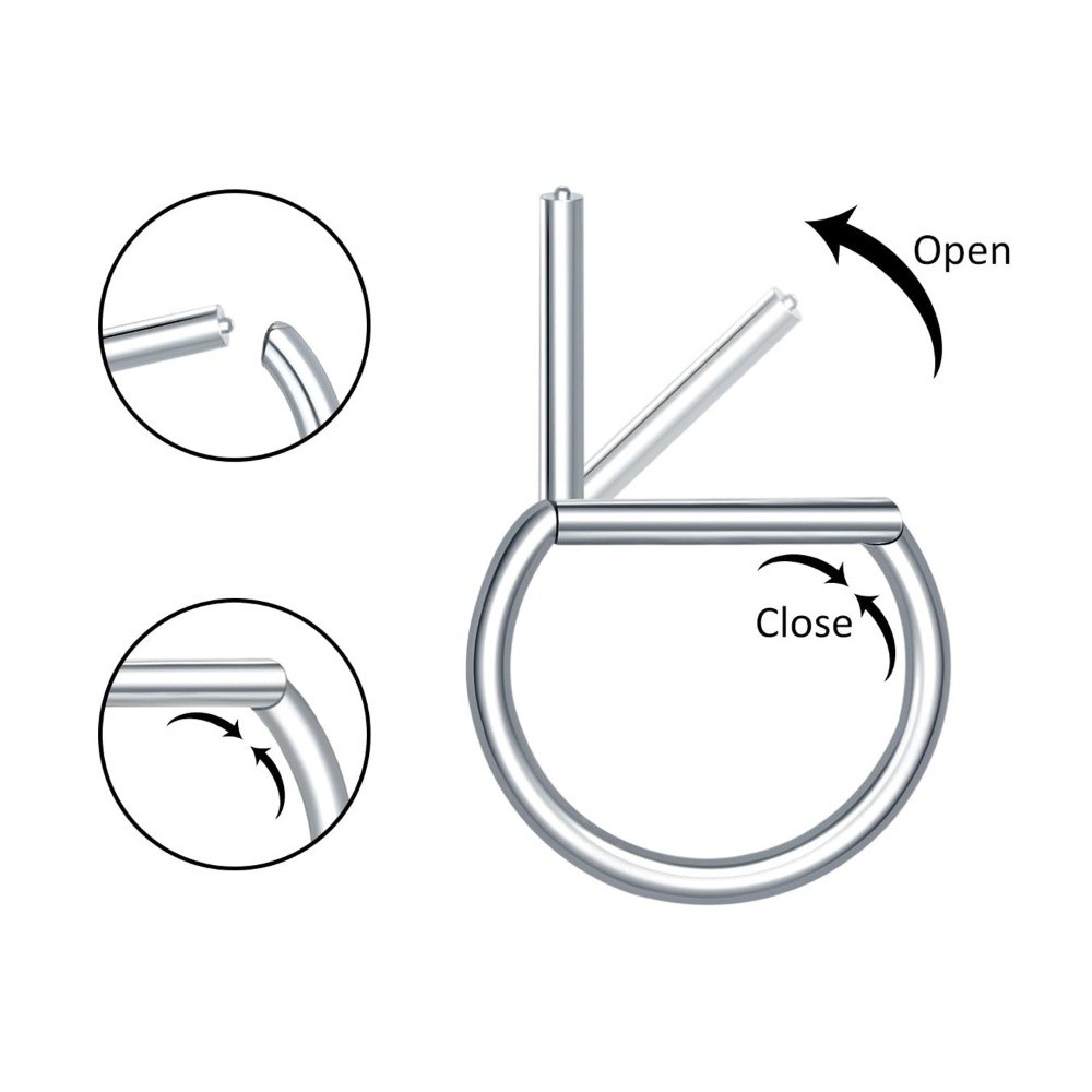 ASTM F136 Titanium Septum Ring - Helix Cartilage Ring avaliação e preço